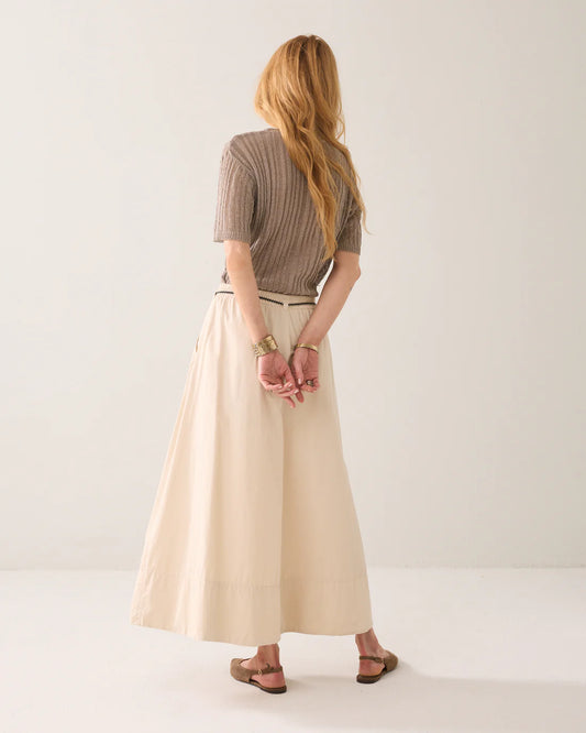 Summum - Cotton Skirt - Pebble Beige