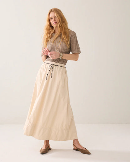 Summum - Cotton Skirt - Pebble Beige