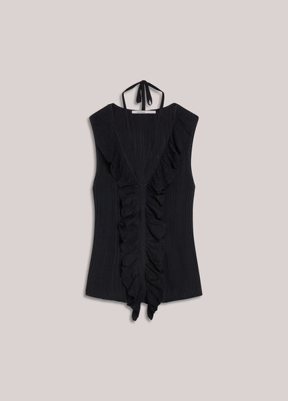 Summum - Feminine Knit Top - Black