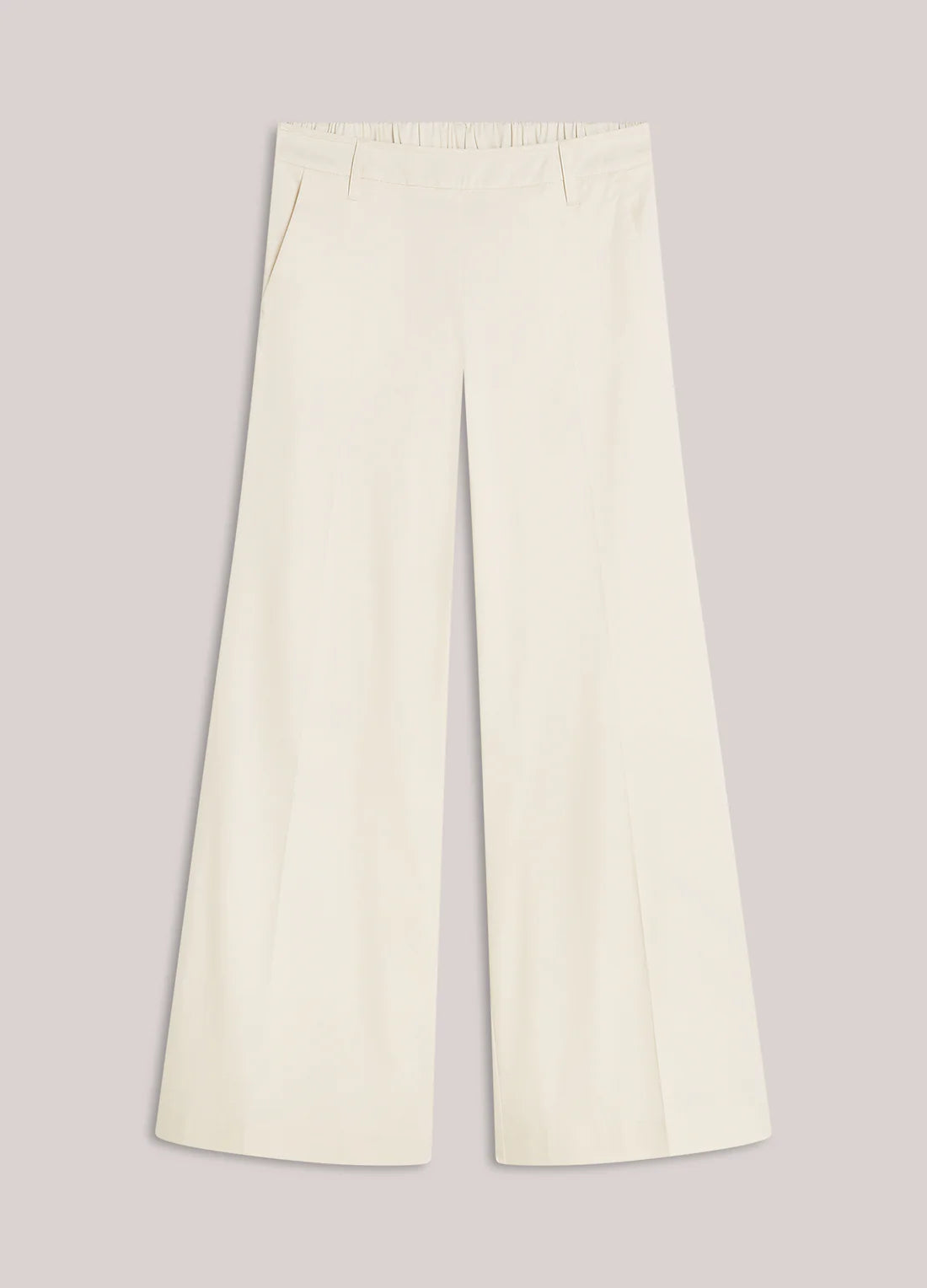 Summum - Long trousers with slit - Ivory