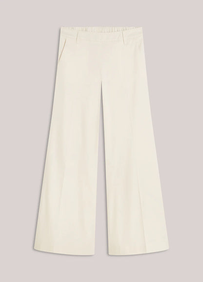 Summum - Long trousers with slit - Ivory