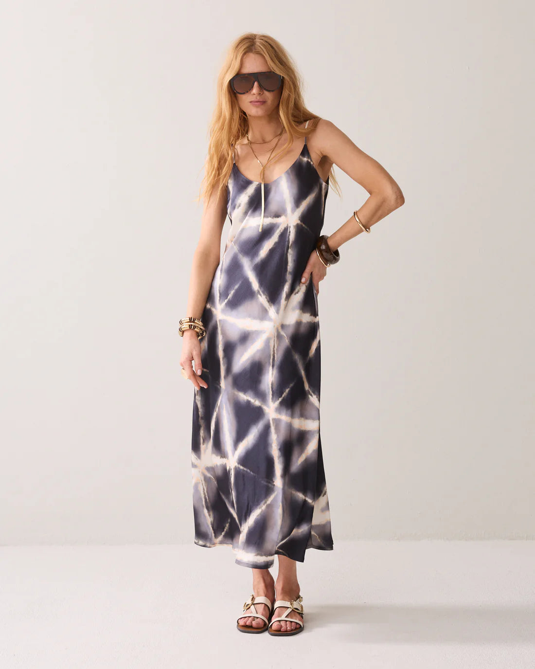 Summum - Dress Tie Dye - Blue Noir