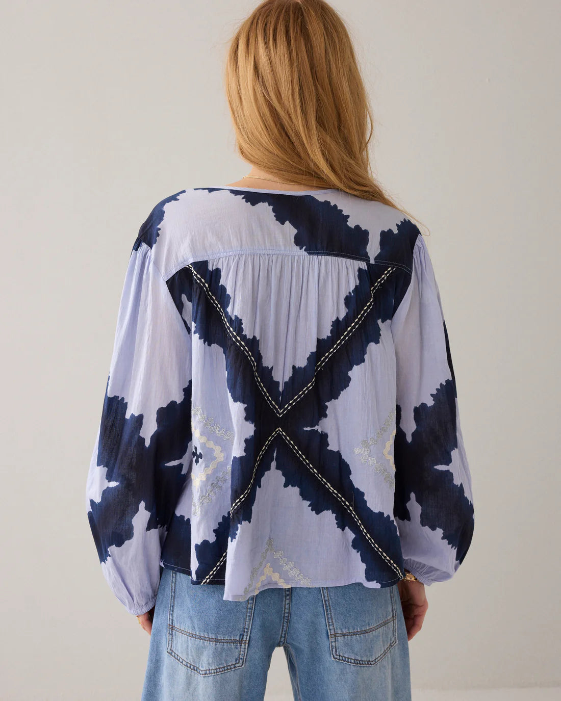 Summum - Tie Dye Top - Soft Blue
