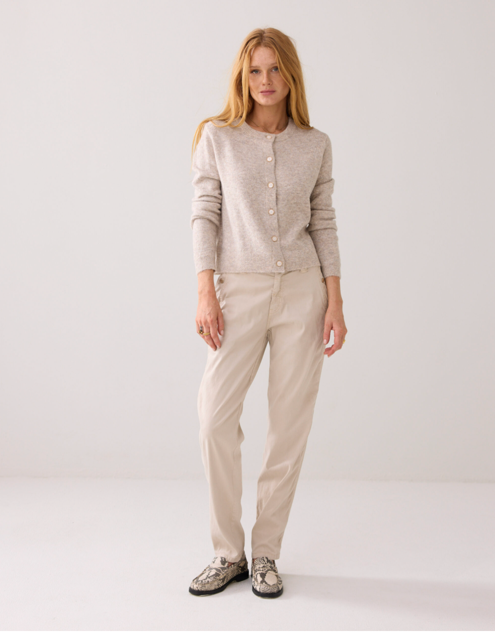 Summum - Woman Tapered Silk Trousers - Beige