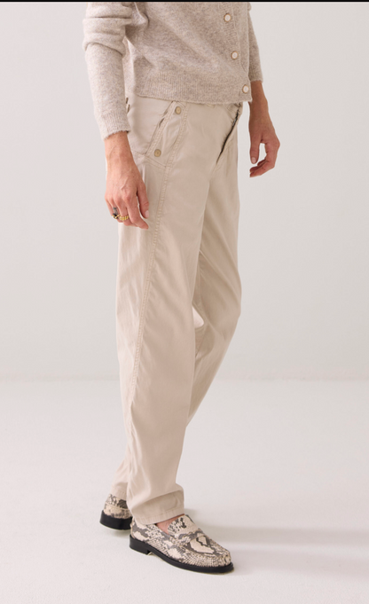 Summum - Woman Tapered Silk Trousers - Beige