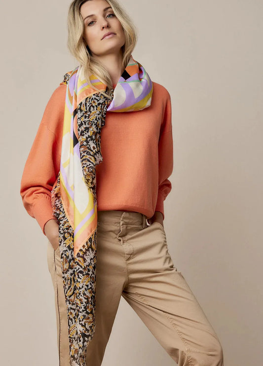 Summum - Batik Printed Large Scarf - Yellow