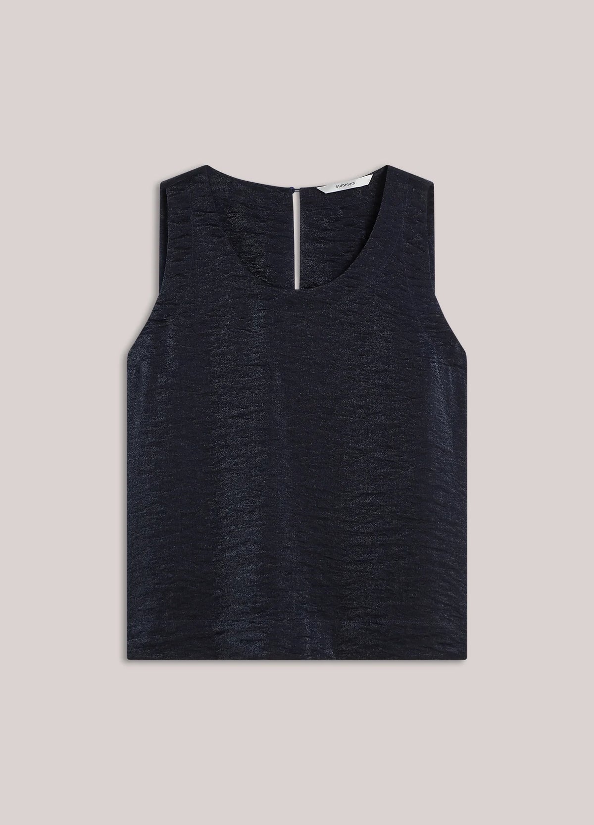 Summum - Metallic sleeveless top - Blue Noir