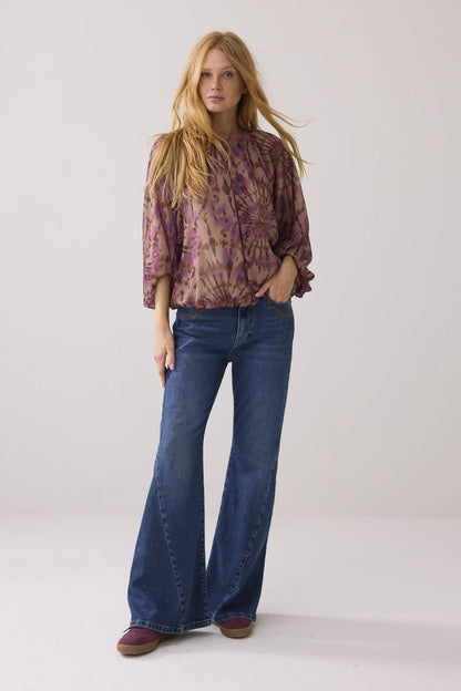 Summum - Top Tie Dye Print - Purple
