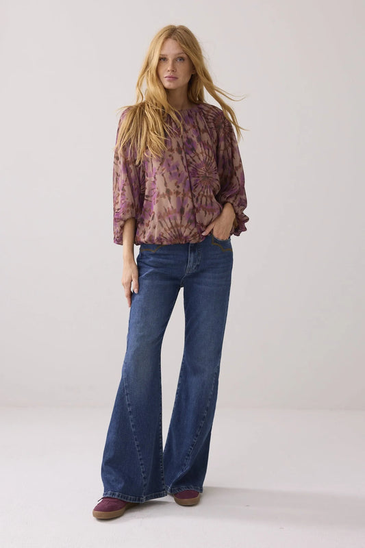 Summum - Top Tie Dye Print - Purple