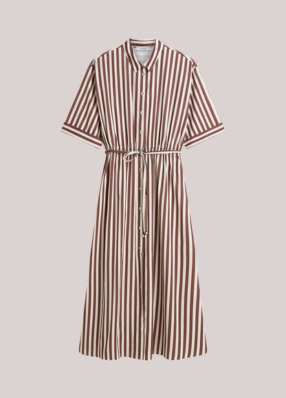 Summum - Striped Shirt Dress - Fig Stripe