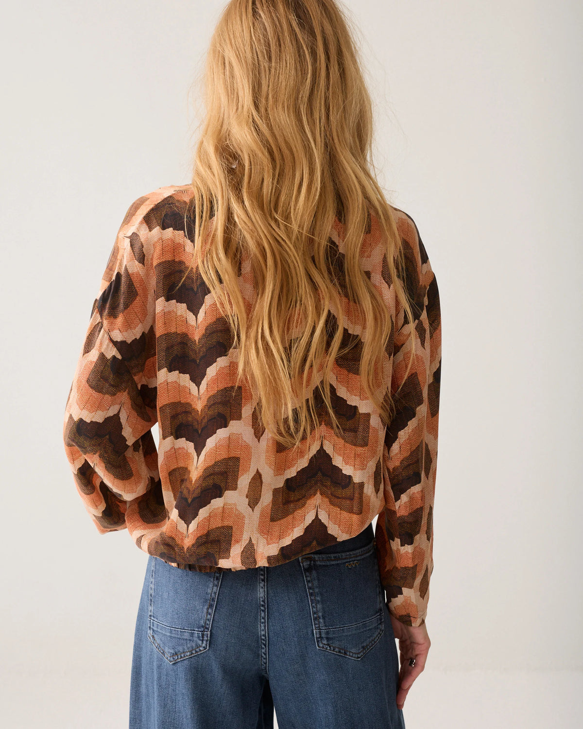 Summum - Top V Neck Geometric Print - Multicolour