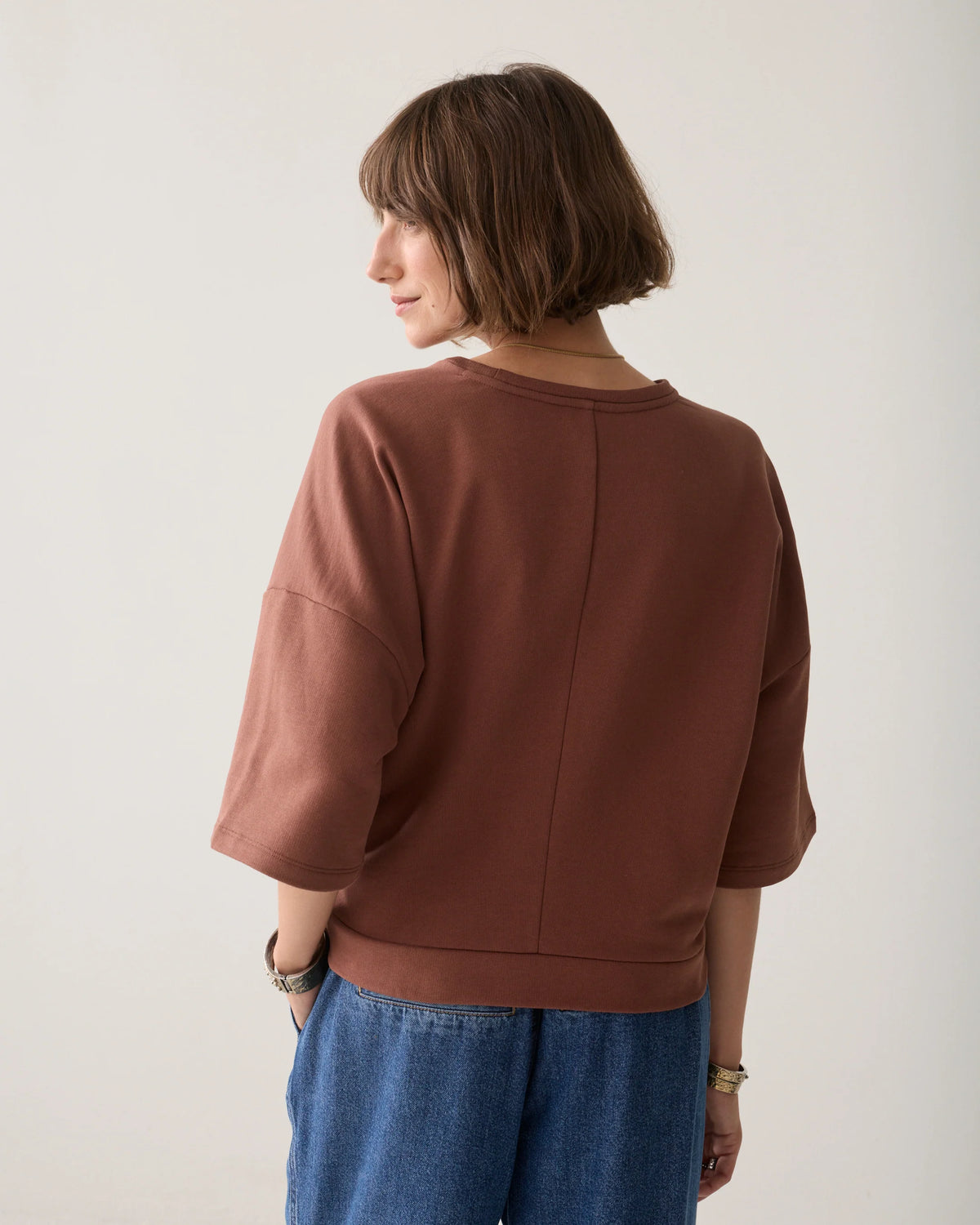 Summum - Wrap Kimono Sweatshirt - Toffee