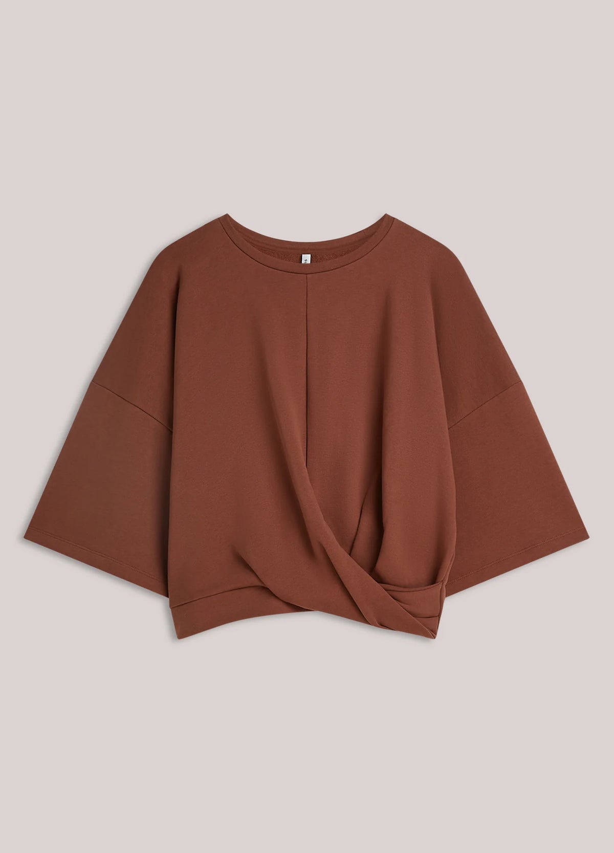 Summum - Wrap Kimono Sweatshirt - Toffee