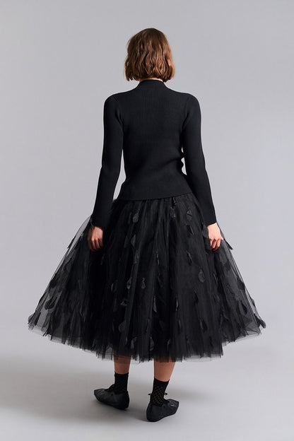 Saku blouse with slit