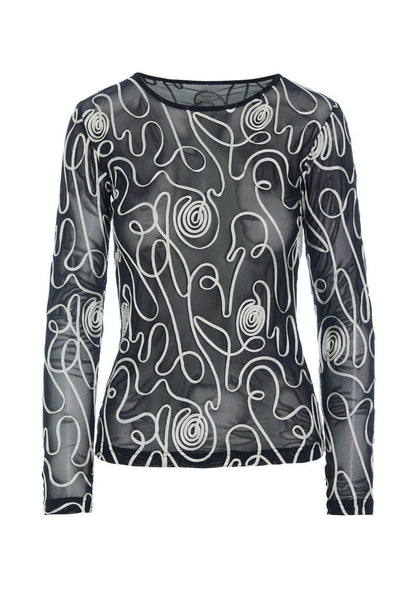 Twirl mesh mesh t-shirt