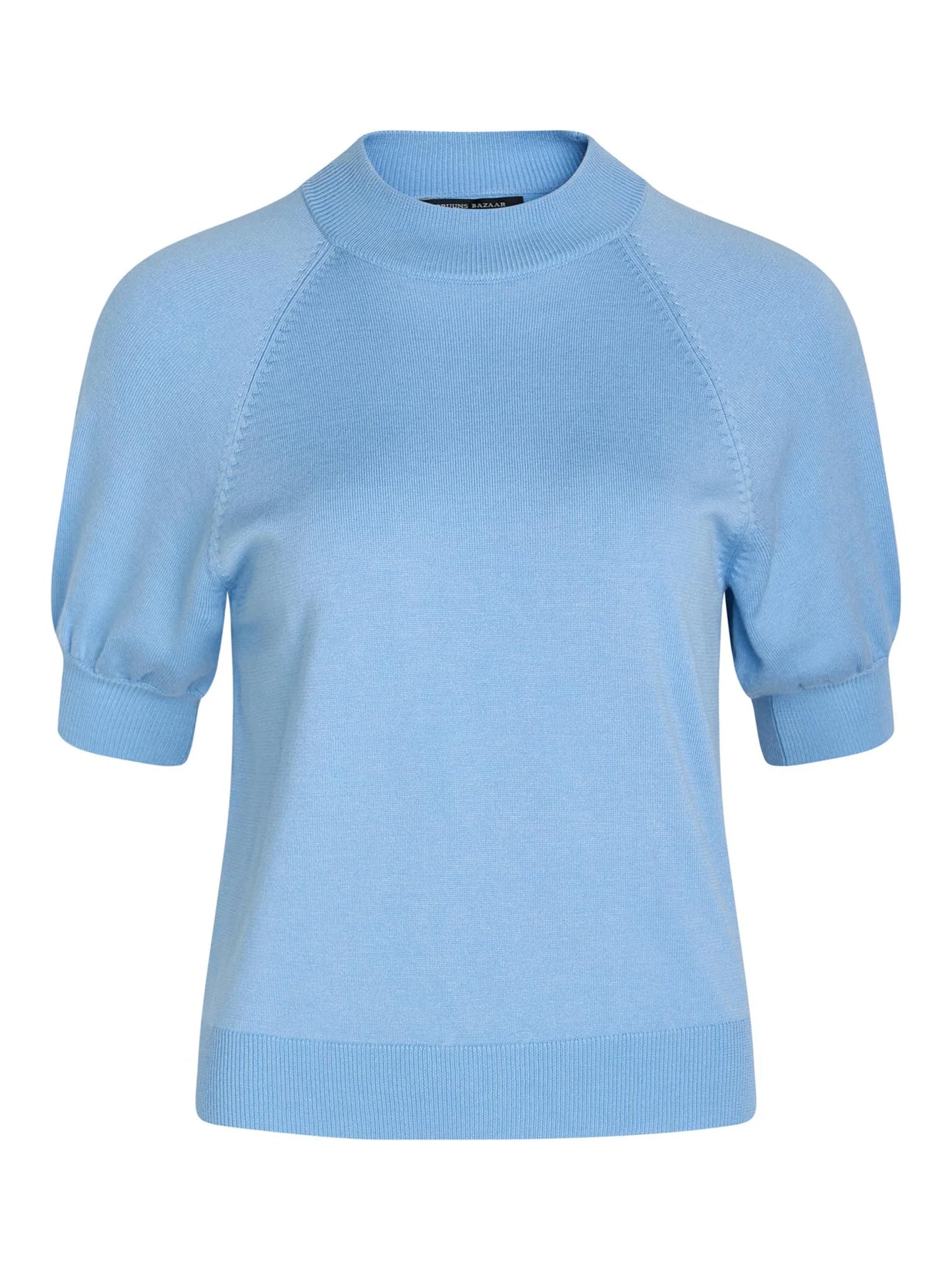 Bruuns Bazaar - Knit Short Sleeve Top - Light Blue