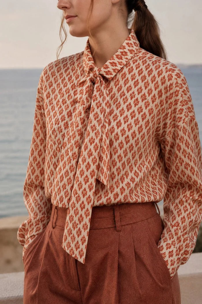 Mat De Misaine - Chemise imprimée Crozon - Noisette