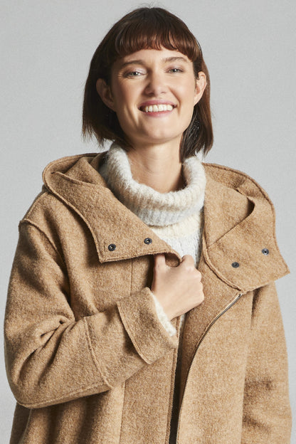 Mat de Misaine - Fortune Hooded Boiled Wool Coat - Camel
