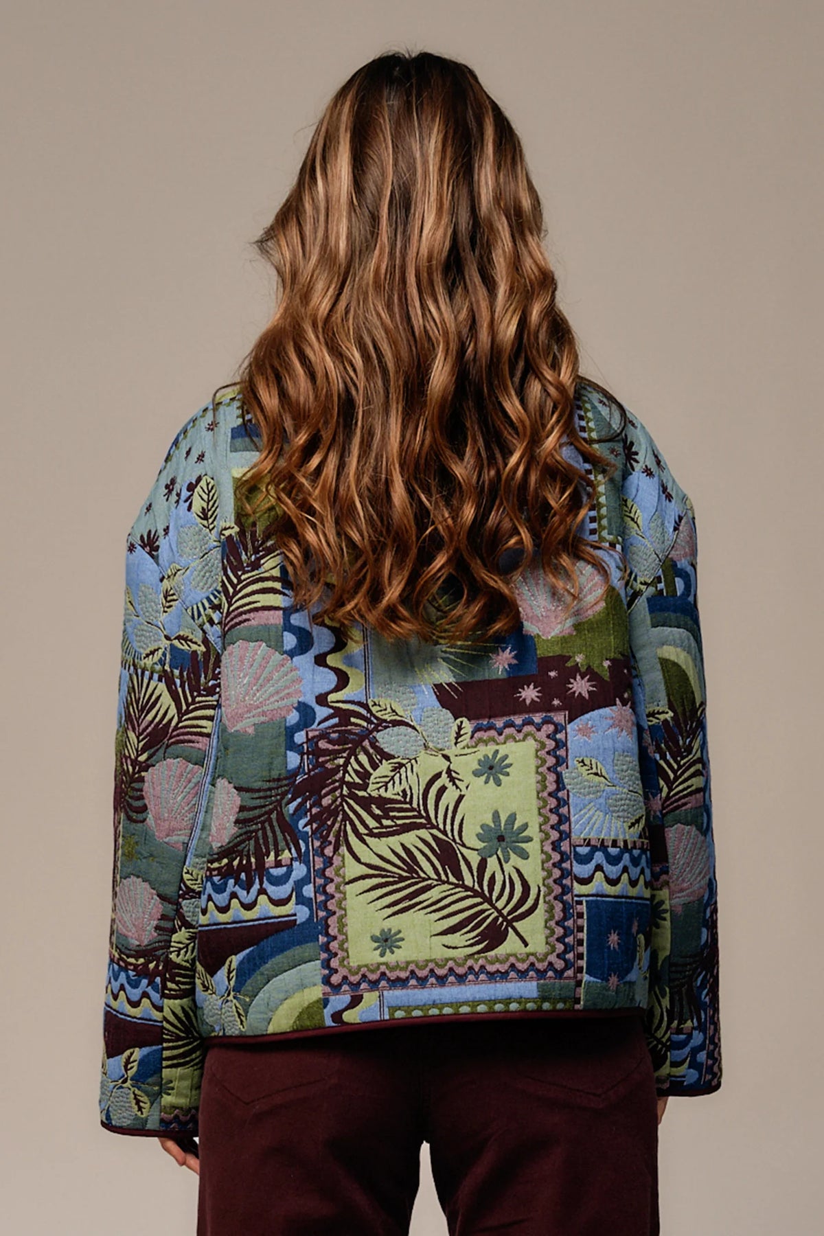 Mat De Misaine - Valdez Coat Jacquard - Burgundy