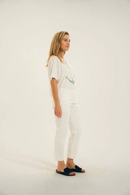 Mat De Misaine - Pimoricou Cropped Trousers - Cream Limestone