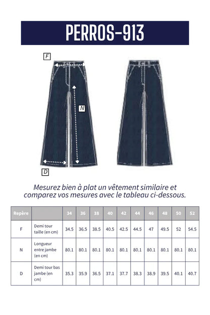 Mat de Misaine - Perros Soft Wide-Leg Jeans - Denim