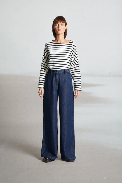 Mat de Misaine - Perros Soft Wide-Leg Jeans - Denim
