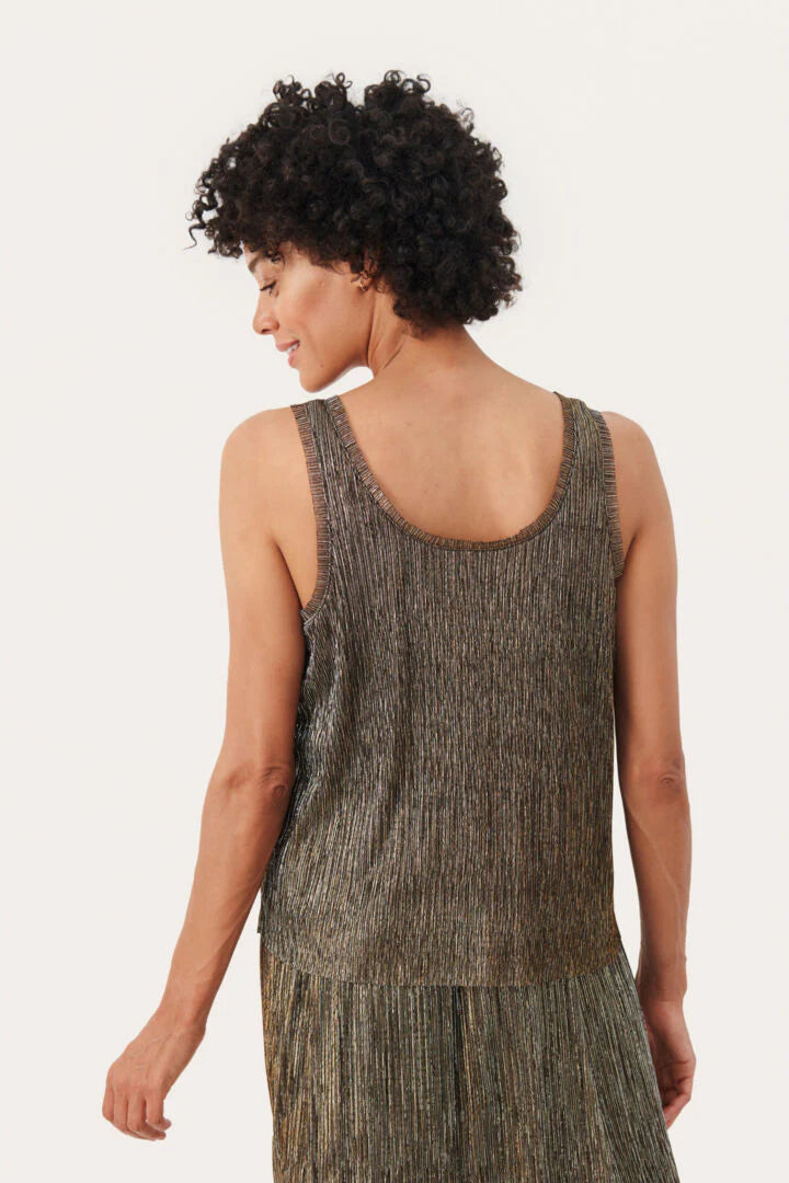 Chevie Black Metallic Glitter Top