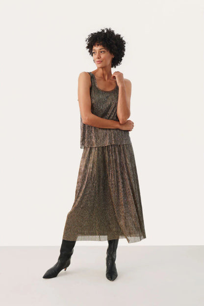 Chevie Black Metallic Glitter Top