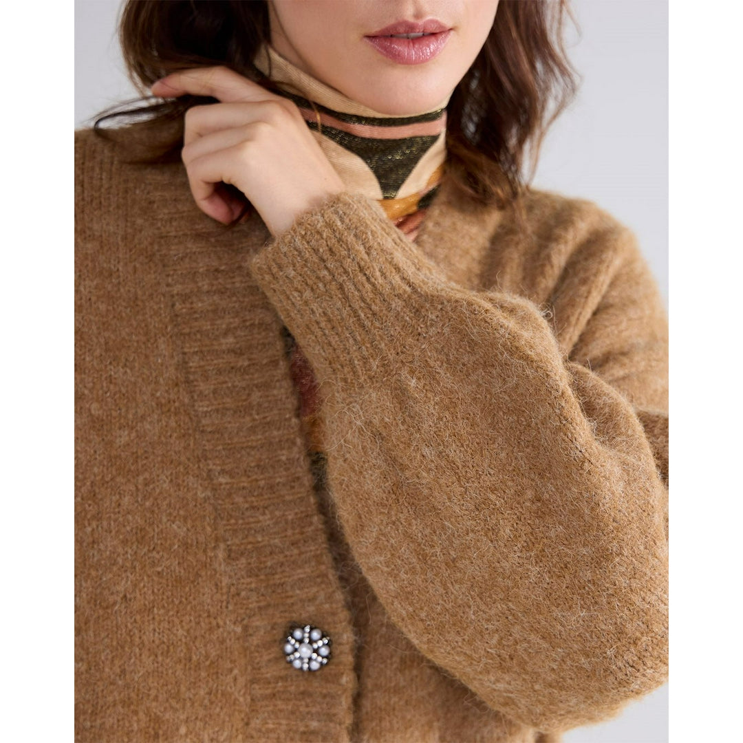 FANCY BUTONS CARDIGAN COZY MELANGE KNIT