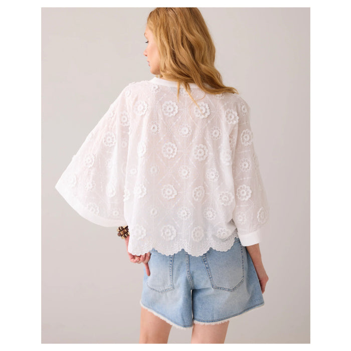 Summum - Blouse 3d Flower Blouses - White