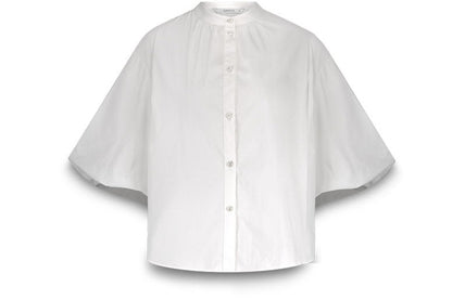 Summum - Cotton Stretch Blouse - Soft White
