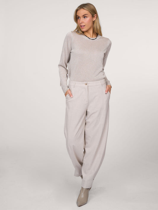 Summum - Trousers Viscose Blend Stretch - Light Grey