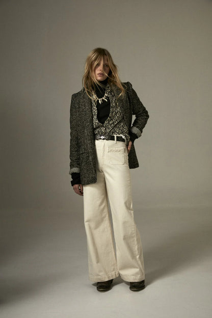 Maison Hotel - Amrit Blouse - Vanilla Ice Ikat