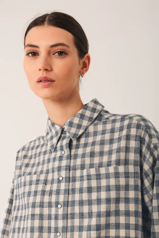 Indi&Cold - Vichy Checkered Dress - Black & Cream