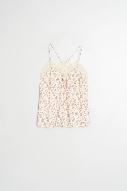 Indi & Cold - Lace Lingerie Top - Paisley Print